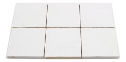 Białe cegiełki ścienne w połysku Aquarelle Blanc 10x10
