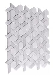 Manorial Carrara White Armor 29x30 mozaika dekoracyjna widok z boku