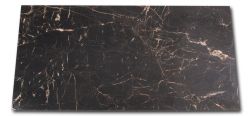 Płytka imitująca marmur czarna z brązowym użyleniem Lux Laurants Brown 60x120 wzór 4