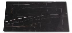 Czarna płytka imitująca marmur z białymi i brązowymi liniami Sahara Noir 60x120 wzór 3