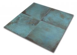 Cztery płytki metalizowane turkusowe Trace Mint 60x60