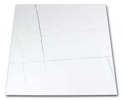 Płytka imitująca marmur biała z czarnymi, delikatnymi żyłami Titanium White Pulido 80x80 wzór 2