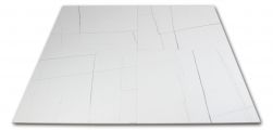 Kompozycja czterech płytek imitujących marmur białych z delikatnymi, czarnymi żyłami Titanium White Pulido 80x80