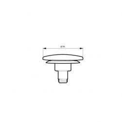 rysunek techniczny korek do umywalki klik-klak biały mat MSA-KK-J02