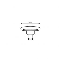 rysunek techniczny korek do umywalki klik-klak czarny mat MSA-KK-J07