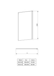 rysunek techniczny Hiacynt ścianka boczna 90 cm KQH_031S