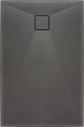 widok z g&oacute;ry Correo brodzik prostokątny 120x90 cm antracyt metalik KQR_T43B