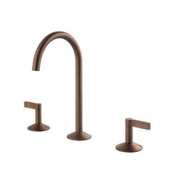 Lignage Luxe bateria umywalkowa 3-otworowa miedź szczotkowana 100289236