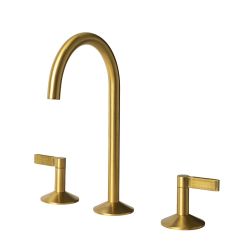 Lignage Luxe bateria umywalkowa 3-otworowa złoto szczotkowane 100301559