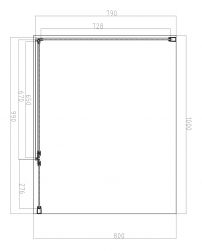 Manhattan kabina prysznicowa prostokątna 100x80 cm MH1080CRTR