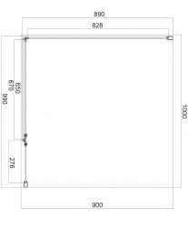 Manhattan kabina prysznicowa prostokątna 100x90 cm MH1090CRTR