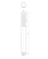 rysunek techniczny Microphone słuchawka prysznicowa złota MICROPHONEX-RGL