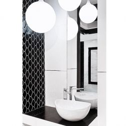 dunin czrna mozaika na ściane z pikowanym wzorem nowoczesna łazienka kuchnia salonczarne kafelki