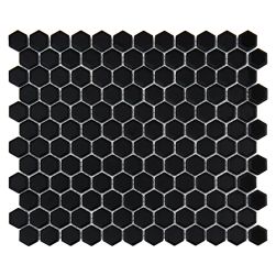 Mini Hexagon Black 26x30 mozaika dekoracyjna