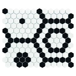 Mini Hexagon B&W Bee 26x30 mozaika dekoracyjna