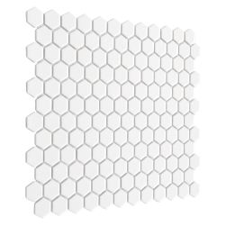 widok z boku Mini Hexagon White 26x30 mozaika dekoracyjna