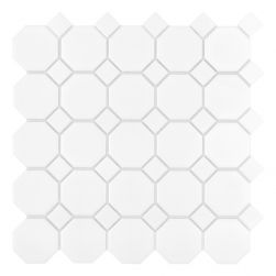 Mini Octagon White 55 29,5x29,5 mozaika dekoracyjna