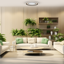 Salon oświetlenie nad kanapą, kwiaty Plafon Nest 38W LED