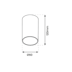 Wymiary Oprawa Ricky Downlight Złoty 1xGU10 ML0688