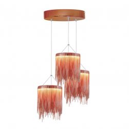 Lampa wisząca Cascata copper 54W LED glamour milagro
