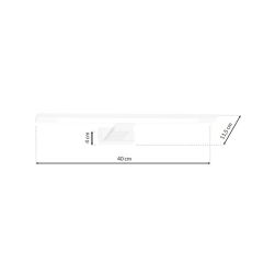 wymiary Milagro Kinkiet Shine white 7W LED, minimalistyczny