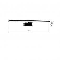 wymiary Milagro Kinkiet Shine black 15W LED, minimalistyczny