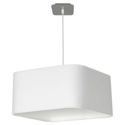 Lampa wisząca Napoli white/chrome 1xE27 minimalistyczna milagro