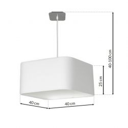 Lampa wisząca Napoli white/chrome 1xE27 minimalistyczna milagro