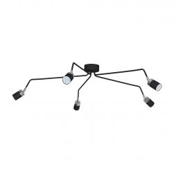 Lampa sufitowa Joker black 5xGU10 minimalistyczna Milagro