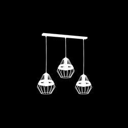 Biała lampa na czarnym tle