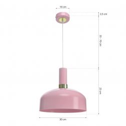 Lampa wisząca Malmo pink 1xE27 klasyczna milagro