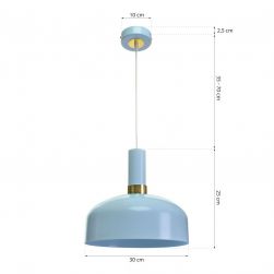 Lampa wisząca Malmo blue 1xE27 klasyczna milagro