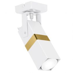 Kinkiet Vidar white/gold 1xGU10 minimalistyczny milagro