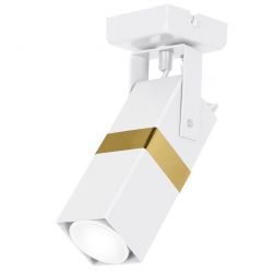 Kinkiet Vidar white/gold 1xGU10 minimalistyczny milagro