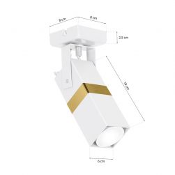 Kinkiet Vidar white/gold 1xGU10 minimalistyczny milagro