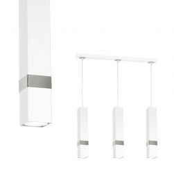 Lampa wisząca Vidar white/chrome 3xGU10 minimalistyczna milagro