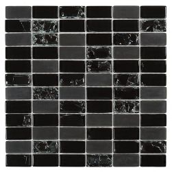 Dunin czarna mozaika do łazienki szklana mozaika czarna mozaika