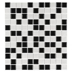 Dunin mozaika szklana mozaika czarno biała 30x30