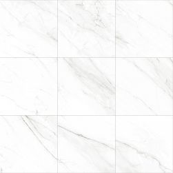 Kompozycja dziewięciu płytek imitujących kamień białych Les Bijoux Nagoya-R Blanco Polished 79,3x79,3