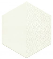 płytki heksagonalne białe