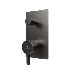 Oxo bateria wannowo-prysznicowa podtynkowa szczotkowany tytan 100283318