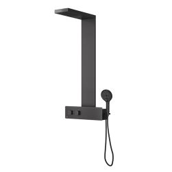 Oxo zestaw prysznicowy z deszczownicą czarny mat 100333801
