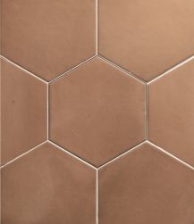 kompozycja Fayenza Hexagon Clay Salmon 17,5x20,2 płytka heksagonalna
