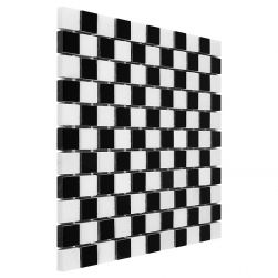 Dunin czarno biała mozaika na ściane szachownica 30x30 nowoczesna łazienka kuchnia salon