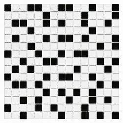 Dunin mozaiki szklane mozaika czarno biało mozaika do basaenu mozaika do łazienki 30x30