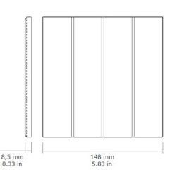 rysunek techniczny Wow Design Raster Lines M Off White 15x15 Mat płytki 3d