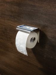 Round Uchwyt na papier toaletowy - z półką chrom ADR_0221
