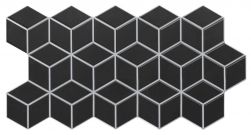 Rhombus Colour Black 26,5x51 płytki dekoracyjne
