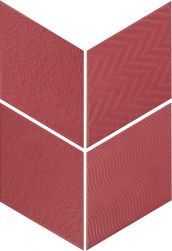 kompozycja Rhombus Red 14x24 płytka w kształcie rombu