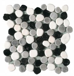 mozaiki na ścianę czarno biała mozaika do salonu kuchni przedpokoju łazienki nowoczesne wnętrze 26x26